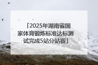 2025年湖南省国家体育锻炼标准达标测试完成5站分站赛